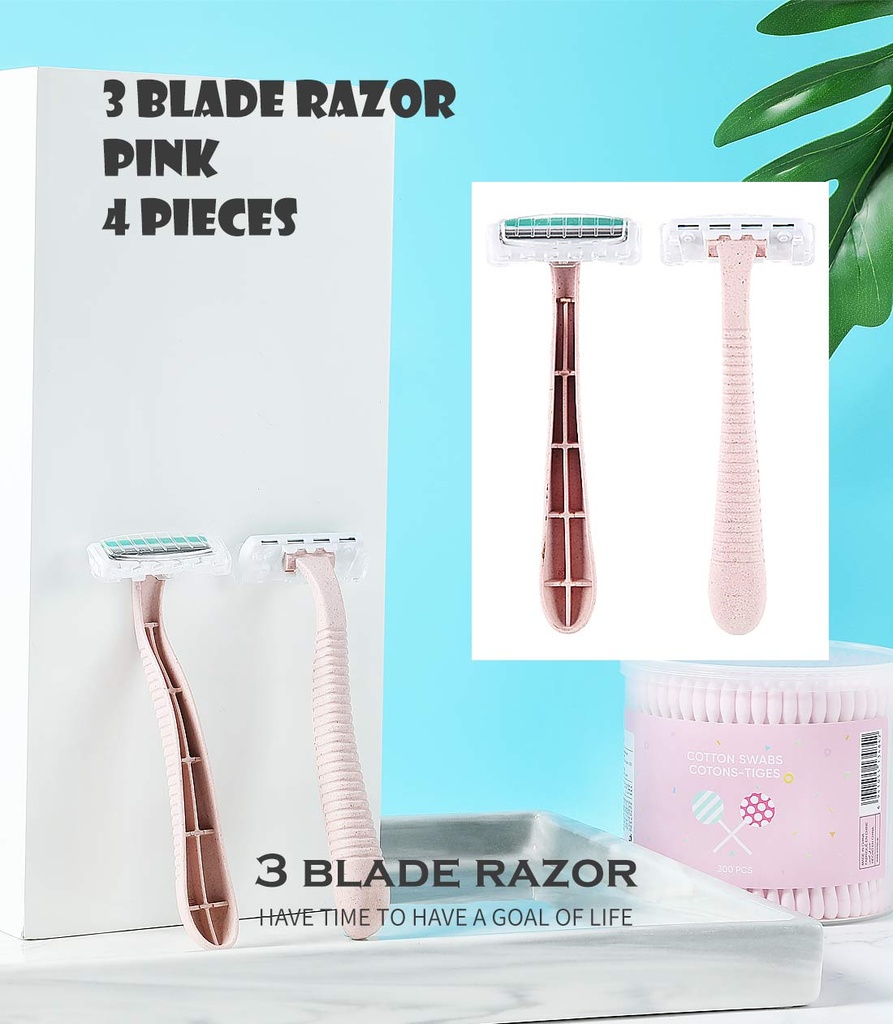 3 Blade Razor Pink