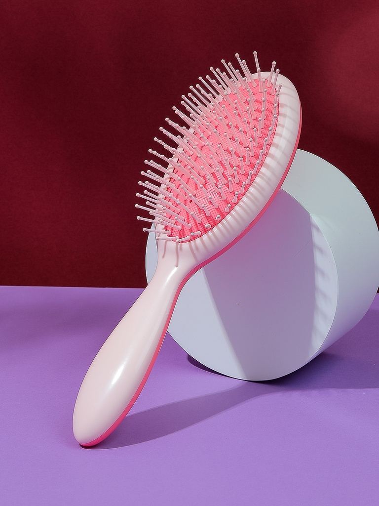Bicolor Cushion Hair Brush Pink