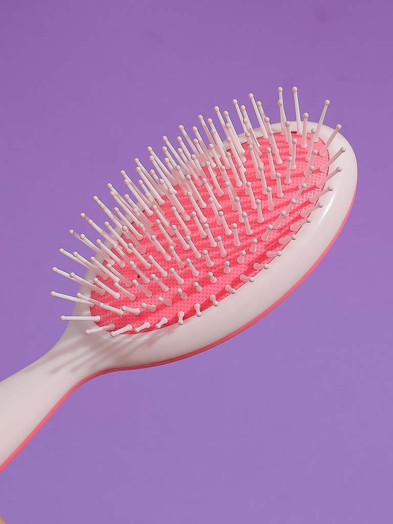 Bicolor Cushion Hair Brush Pink