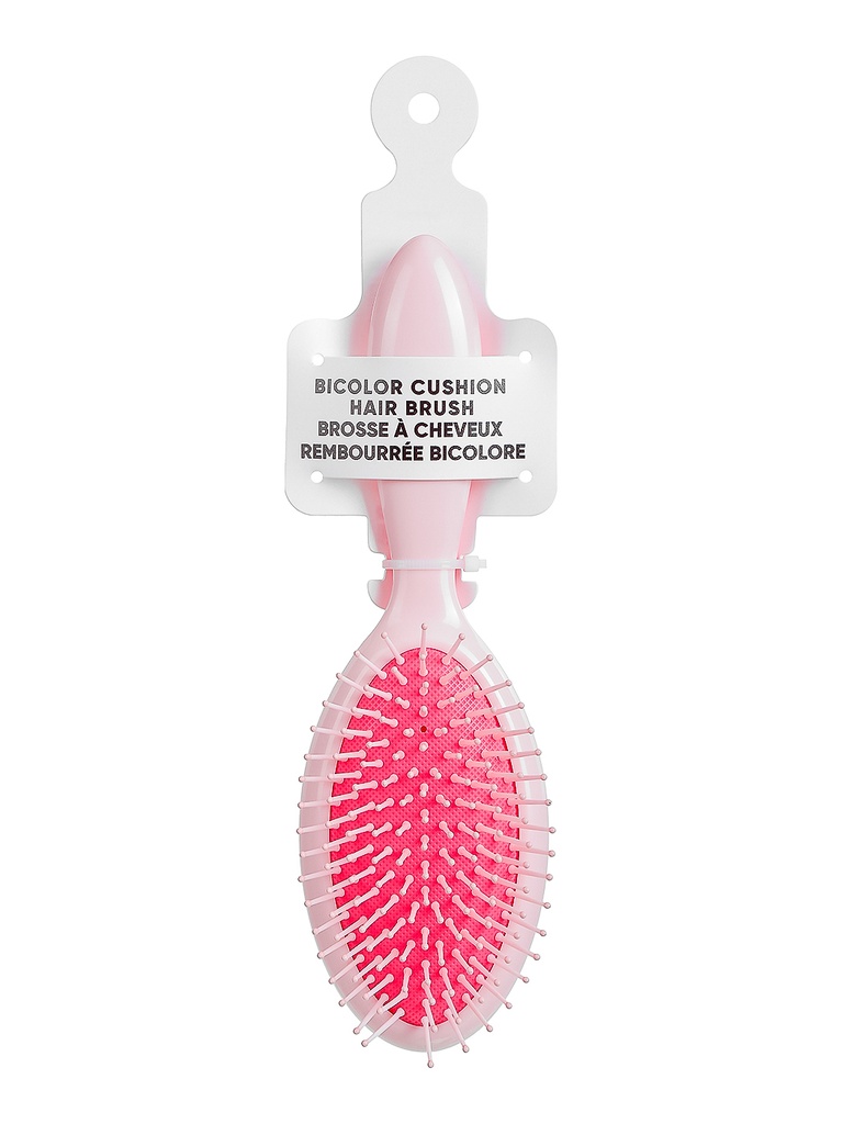 Bicolor Cushion Hair Brush Pink
