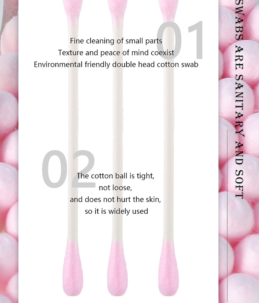 Candy Time Cotton Swabs (300 Count)(Rose)