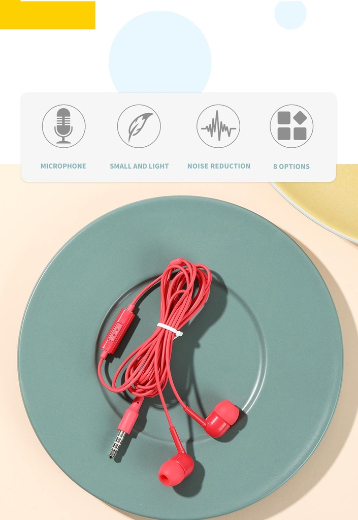 Colorful Music Earphone Model No HF236 Red