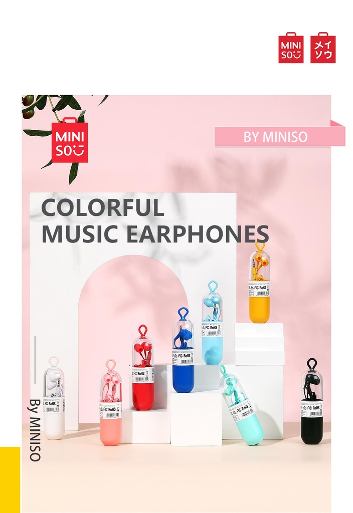 Colorful Music Earphone Model No HF236 White