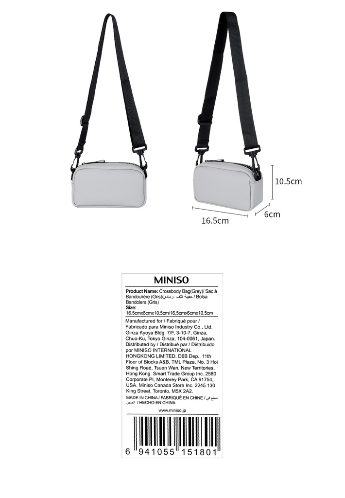 Crossbody Bag Grey