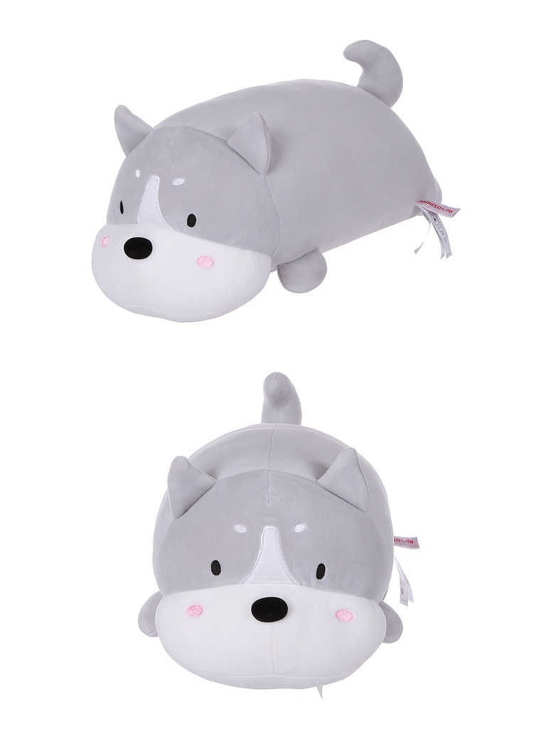 Cute Shiba Plush Toy Light Grey