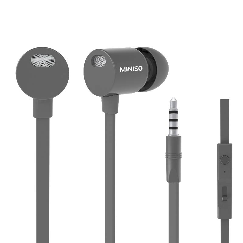 METALLIC IN EAR HEADPHONES GREY