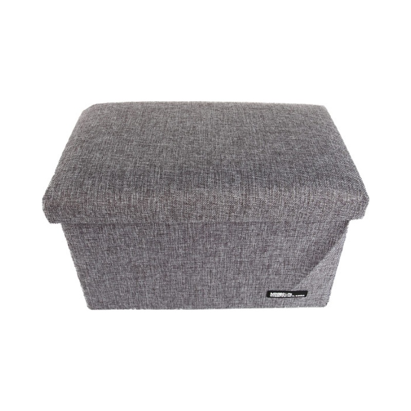FOLDABLE STORAGE STOOL GRAY