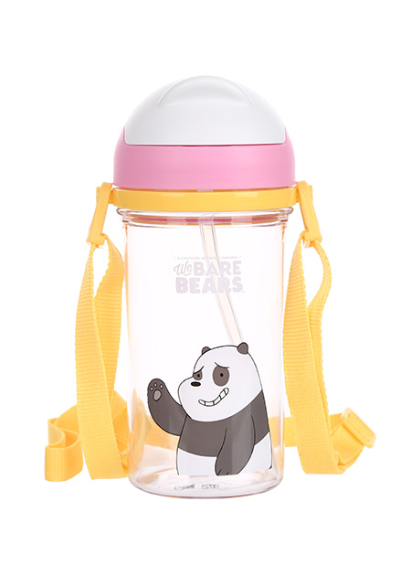 WBB Water Bottle w/ Straw 400ml -Panda