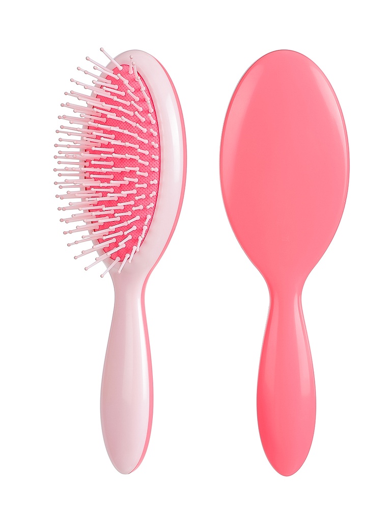 Bicolor Cushion Hair Brush Pink