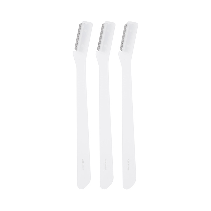 EYEBROW KNIFE 3 PIECES WHITE