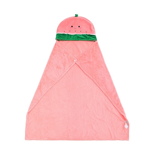[Fruit Series Blanket With Hat Watermelon (Miniso)] Fruit Series Blanket With Hat Watermelon