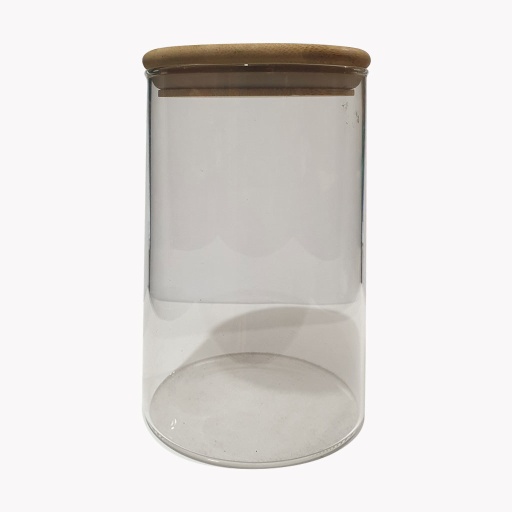 Bamboo Covered Glass Jar