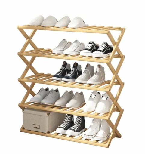 Bamboo Foldable Shoe Rack (Large)