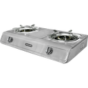 Fukuda Heavy Duty Stainless Double Burner Gas Stove
