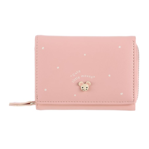 [Mouse Short Three fold Zipper Wallet (Miniso)] Mouse Short Three fold Zipper Wallet