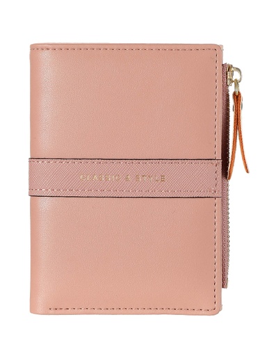 [Polished Two fold Short Wallet Pink (Moveforward)] Polished Two fold Short Wallet Pink