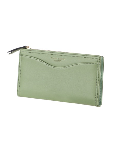 [Leisure Two fold Long Wallet Green (Miniso)] Leisure Two fold Long Wallet Green