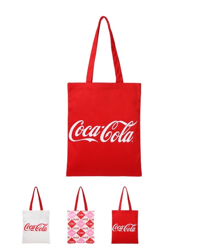 [Coke Shopping Bag with Simple Letters (Miniso) (Miniso)] Coke Shopping Bag with Simple Letters