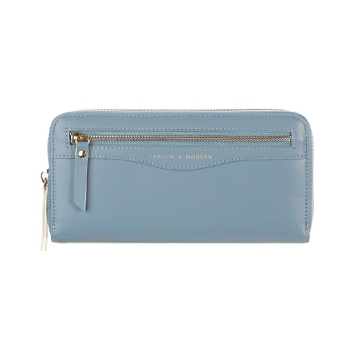 [Women s Long Zipper Wallet Blue (Moveforward)] Women s Long Zipper Wallet Blue