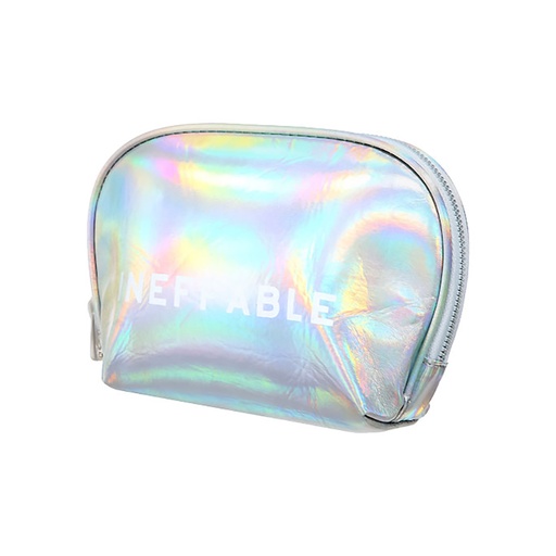 [Laser Cosmetic Bag Silver (Miniso)] Laser Cosmetic Bag Silver