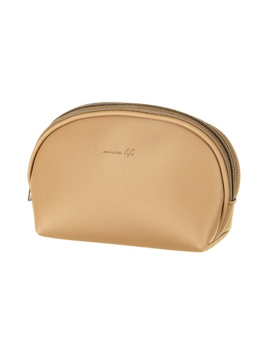 [Simple Semicircle Cosmetic Bag Grey (Moveforward)] Simple Semicircle Cosmetic Bag Grey