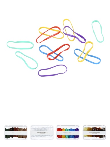 [Disposable Rubber Band in Large Loop 100 Pcs (Miniso)] Disposable Rubber Band in Large Loop 100 Pcs