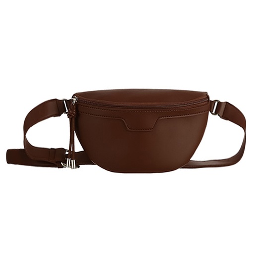 [Crossbody Waist Bag Coffee (Miniso)] Crossbody Waist Bag Coffee