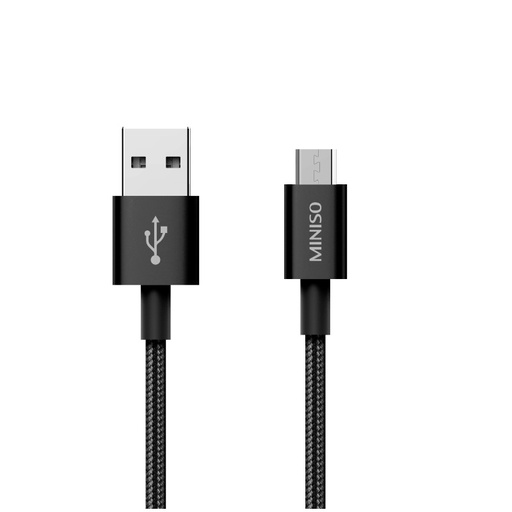 [Micro Data Cable 1M BLACK 2.4A (Miniso)] Micro Data Cable 1M BLACK 2.4A