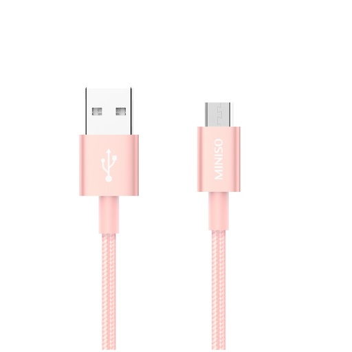 [Micro Data Cable 1M ROSEGOLD 2.4A (Miniso)] Micro Data Cable 1M ROSEGOLD 2.4A