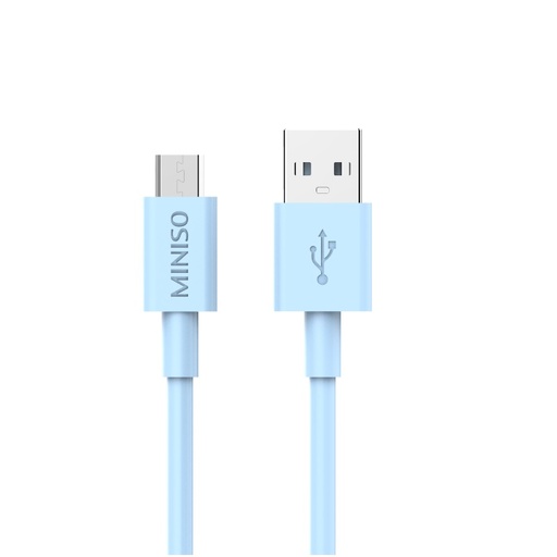 [Micro Data Cable 1M BLUE 2.4A TPE (Miniso)] Micro Data Cable 1M BLUE 2.4A TPE
