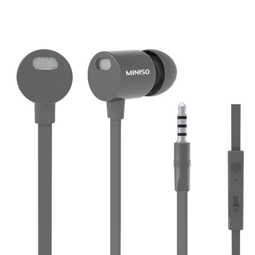 [METALLIC IN EAR HEADPHONES GREY (Miniso)] METALLIC IN EAR HEADPHONES GREY