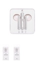 Wire Control In ear Earphones with Mic Silver Mode