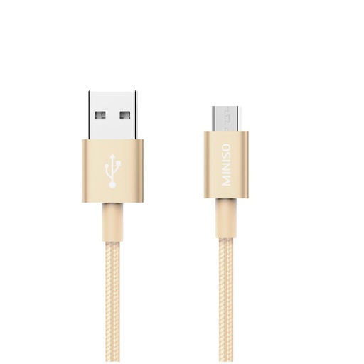 [Micro Data Cable 2M GOLD 2.4A (Miniso)] Micro Data Cable 2M GOLD 2.4A