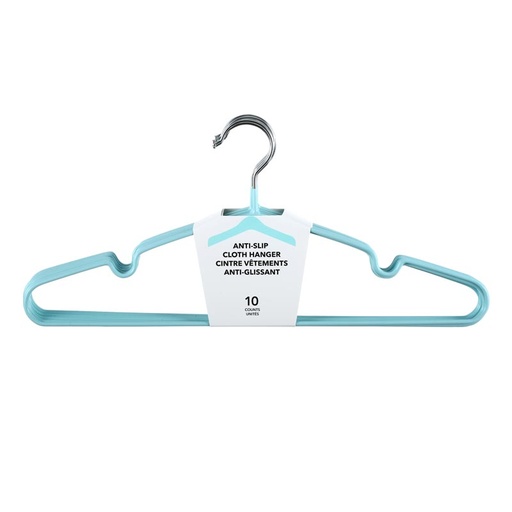 [Simple Anti slip Cloth Hanger 10 Counts blue (Moveforward)] Simple Anti slip Cloth Hanger 10 Counts blue