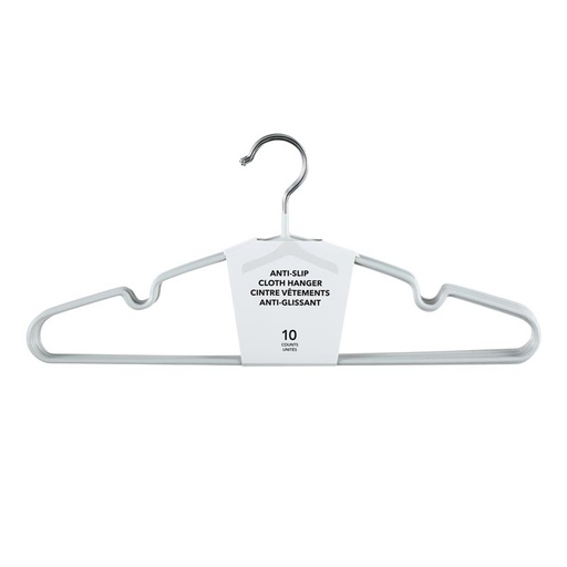 [Simple Anti slip Cloth Hanger 10 Counts grey (Moveforward)] Simple Anti slip Cloth Hanger 10 Counts grey