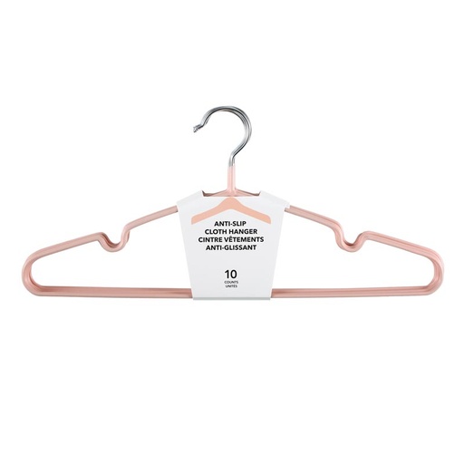 [Simple Anti slip Cloth Hanger 10 Counts pink (Moveforward)] Simple Anti slip Cloth Hanger 10 Counts pink