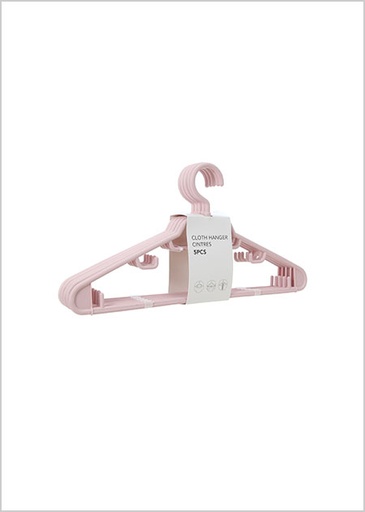 [Cloth Hanger 5 Pack Pink (Miniso)] Cloth Hanger 5 Pack Pink
