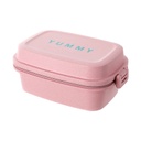 Wheat Straw Bento Box with Double Clips 980ml