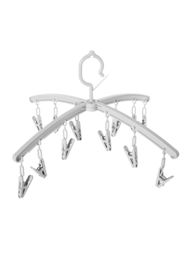[Foldable Clothespin Hanger Grey (Miniso)] Foldable Clothespin Hanger Grey