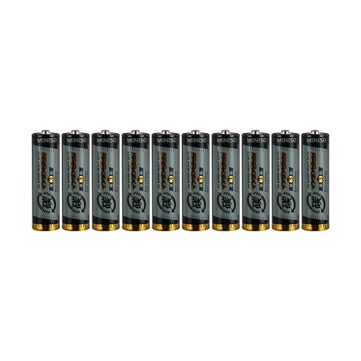 [AA ALKALINE BATTERY 10 PCS SET BLACK (Miniso)] AA ALKALINE BATTERY 10 PCS SET BLACK