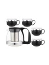 Simple 4 1 Tea Set Black