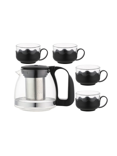 [Simple 4 1 Tea Set Black (Moveforward)] Simple 4 1 Tea Set Black