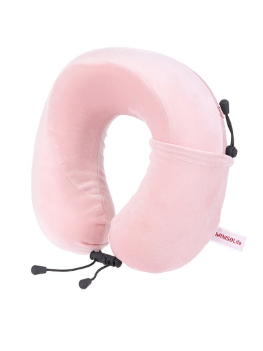 [Foldable U Shaped Neck Pillow Pink (Miniso)] Foldable U Shaped Neck Pillow Pink