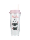 WBB Panda 550ml Double-Layer Straw Bottle