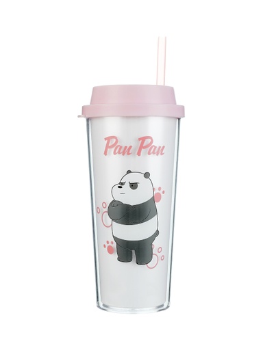 [WBB Panda 550ml Double-Layer Straw Bottle (Moveforward)] WBB Panda 550ml Double-Layer Straw Bottle