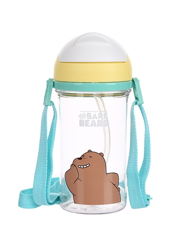 [WBB Water Bottle with Straw 400ml - Grizzly (Moveforward)] WBB Water Bottle with Straw 400ml - Grizzly