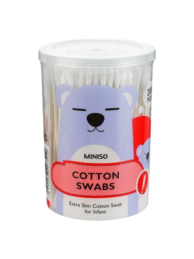 [Extra Slim Cotton Swab for Infant 200 Pcs (Miniso)] Extra Slim Cotton Swab for Infant 200 Pcs