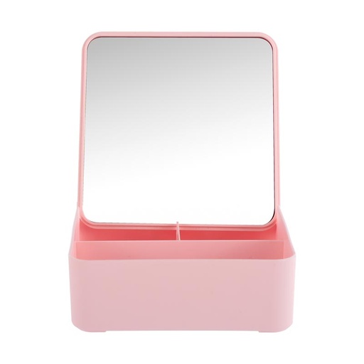 [Mirror with Container Pink (Miniso)] Mirror with Container Pink