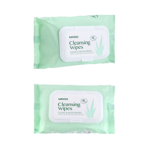 [Aloe Cleansing Wipes 35 Sheets (Miniso)] Aloe Cleansing Wipes 35 Sheets