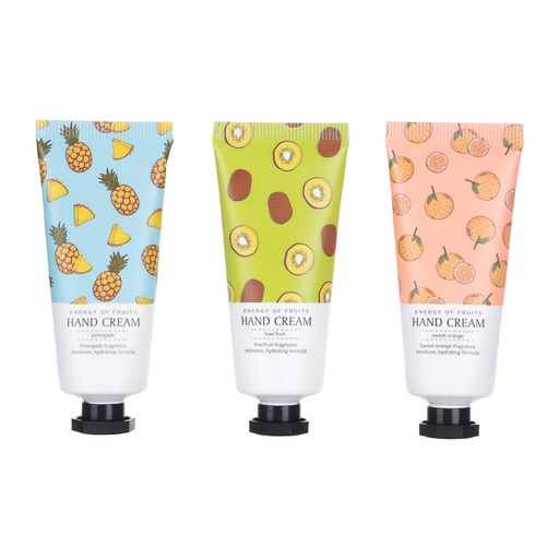 [Energy of Fruits Hand Cream Gift Set Pineapple Swe (Miniso)] Energy of Fruits Hand Cream Gift Set Pineapple Swe
